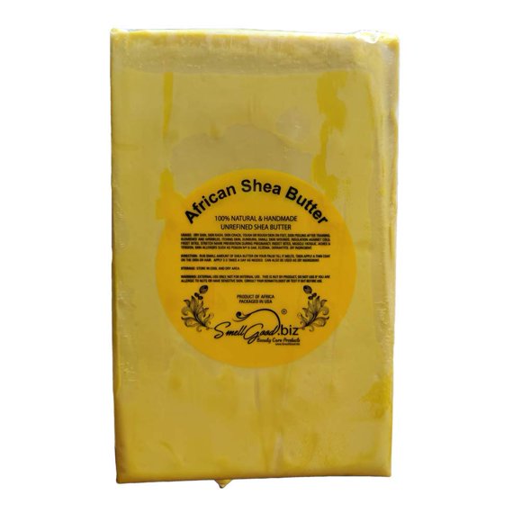SmellGood Color amarillo crudo sin refinar Ghana África pura 5 libras manteca de karité amarilla 80 onzas