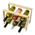 thumbnail image 6 of Mind Reader Modern Collection, Wine Rack, 6 Bottle Capacity, Serveware, Countertop Organizer, Rayon from Bamboo and Acrylic, Brown, 6 of 8