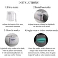 thumbnail image 4 of Toilet Night Light 3Pack Activated LED Light 8 Colors Changing Toilet Bowl Nightlight for Bathroom Battery Not Included Perfect Decorating Combination Along with Water Faucet Light, 4 of 8