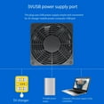 thumbnail image 3 of MYG for 120mm 5V USB Router Fan with Speed Controller - High Air Volume Cooling Fan for PC, Modem, Server Room - 3 Adjustable Speeds, Anti-Dust Filter, 81CFM Max Airflow, 27dB Quiet, 3 of 9