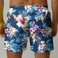 thumbnail image 4 of Axiiglly Beach Shorts for Men Plus Size Summer Shorts Casual Floral Printed Board Shorts Elastic Waist Vacation Swim Trunks Comfy Lightweight Hawaiian Shorts with Pockets, 4 of 5