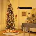 thumbnail image 5 of Gymax 7 ft Artificial PVC Slim Pencil Christmas Tree Pre-lit Black Halloween Tree, 5 of 10