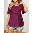 thumbnail image 2 of Casual Maternity Tops for Women Short Sleeve Maternity Clothes Pregnancy Shirts, 2 of 6