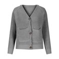 thumbnail image 6 of jsaierl Loose Cardigans for Women Sweater Long Sleeve Button Knit Sweater Open Front Lightweight Casual Autumn and Winter Outwear Jacket Coat Top Sweater Cardigan for Teen Girls, 6 of 8