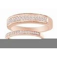 thumbnail image 2 of AFFY Round Cut White Natural Diamond His and Hers Wedding Band Set in 14K Rose Gold (0.38 Cttw), 2 of 2