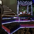 thumbnail image 5 of 2/1 Pack 100 LED Solar Rope Lights, IP65 Solar Rope Lights Outdoor Waterproof LED, 33ft 8 Modes PVC Tube Rope Light for Trampoline Xmas Fence Yard Walkway Path Garden, 5 of 13