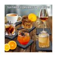 thumbnail image 4 of Posavasos de piedra negra cuadrados de 4 pulgadas, posavasos hechos a mano para barra de bebidas, sin estantes, 12 Uds., 4 of 5