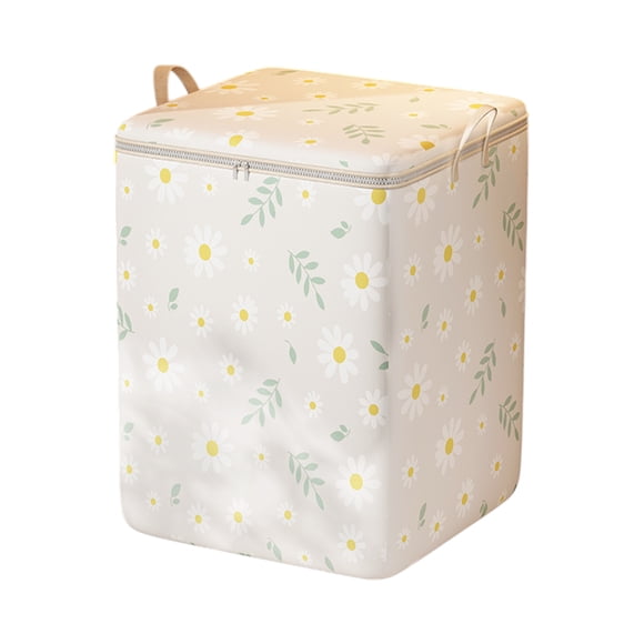 Bolsas de almacenamiento con patrón de margaritas de 1 pieza de Unique Bargains 19.69"x19.69"x27.56" de tela no tejida beige