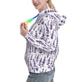 thumbnail image 2 of Honeii Lavender Flowers Pattern Womens Oversized Hoodies Long Sleeve Sweatshirts Pullover Fall Outfits with Pocket-X-Large, 2 of 7