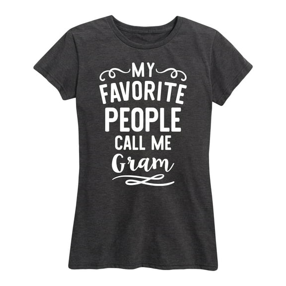 Instant Message - My Favorite People Gram Gift for Grandma - Women's Short Sleeve Graphic T-Shirt