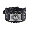 thumbnail image 2 of Pulsera de tótem medieval de cuero PU para hombre Sunnimix Plata, 2 of 8