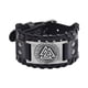 thumbnail image 2 of Pulsera de tótem medieval de cuero PU para hombre Sunnimix Plata, 2 of 8