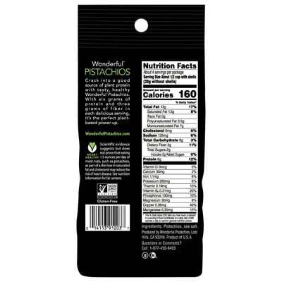 Wonderful Roasted and Salted Pistachios 8 oz (Pack of 12)