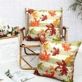 thumbnail image 2 of Fall Pillow Covers 18x18 Set of 2 Red Maple Leaves Throw Pillow Covers Green Grey White Stripes Outdoor Pillow Covers Colorful Autumn Pillowcase for Patio Home Decor Couch, 2 of 6