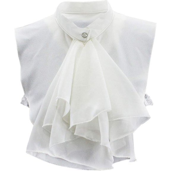 European Vintage Palace Adjustable Half Shirt Collar Chiffon Professional Suit False Collar Exaggerate Ruffle Flounce
