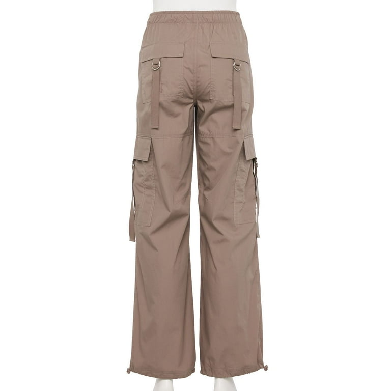 TAUPE】KNEE ZIP WIDE CARGO PANTS (BLK)