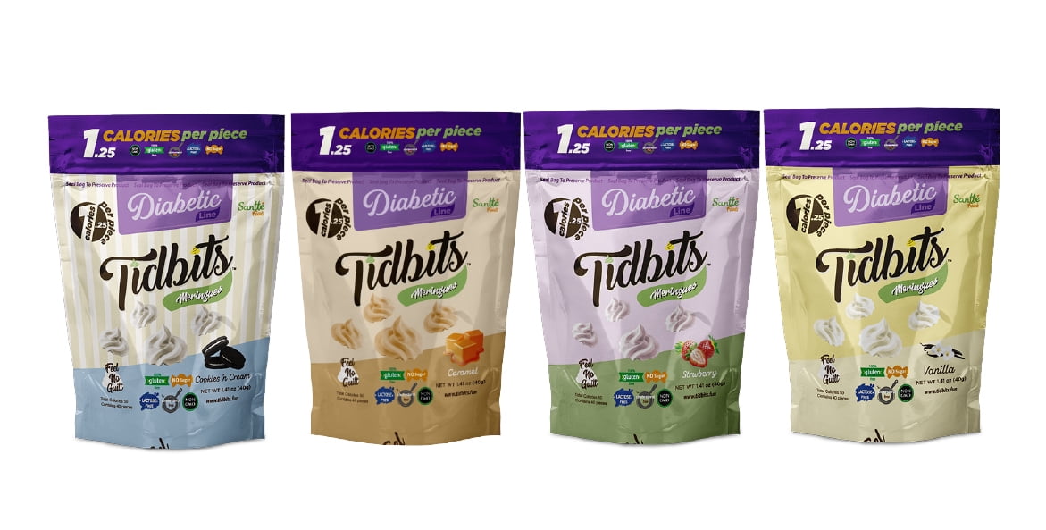 Tidbits "DiabeticFriendly" SugarFree Meringue Cookies by Santte Foods