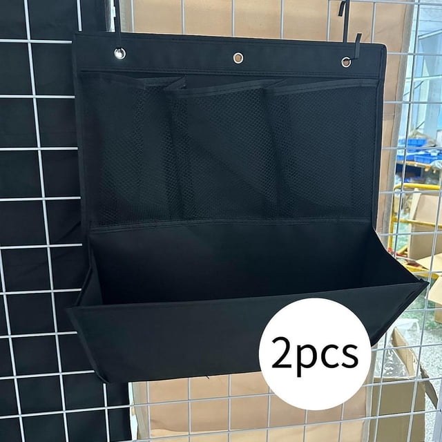 Bolsa de almacenamiento colgante para , organizador de pared plegable, color negro, con múltiples bolsillos, para vehículo, dormitorio y pared. 2x