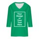 thumbnail image 4 of Blusa de mujer con cuello en V y manga 3/4 - 2025 Verano Slim Fit Camisa túnica informal con estampado del Día de San Patricio, 4 of 8