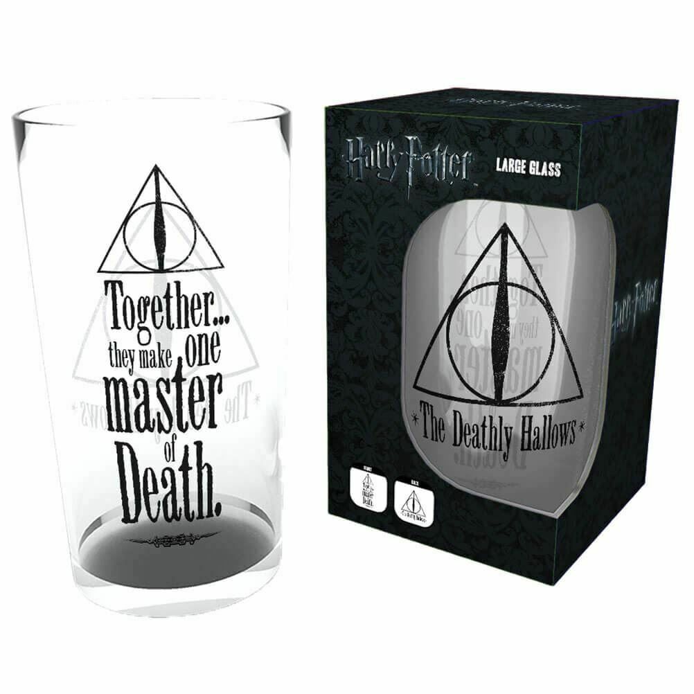 Deathly Hallows Drinking Glass Harry Potter Tumbler Wizarding World Branded 