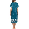 thumbnail image 4 of Ekouaer Womens Snap Front Dusters Cotton Housecoat Short Sleeve Nightgown House Dress With Pockets, 4 of 4
