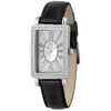 Women's Stainless Steel Vintage Style Watch With Black Band