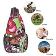 thumbnail image 6 of Invader Zim Sling Bag Crossbody Backpack Chest Bags Diagonally Travel Daypack For Women Men Adults Teen, 6 of 8