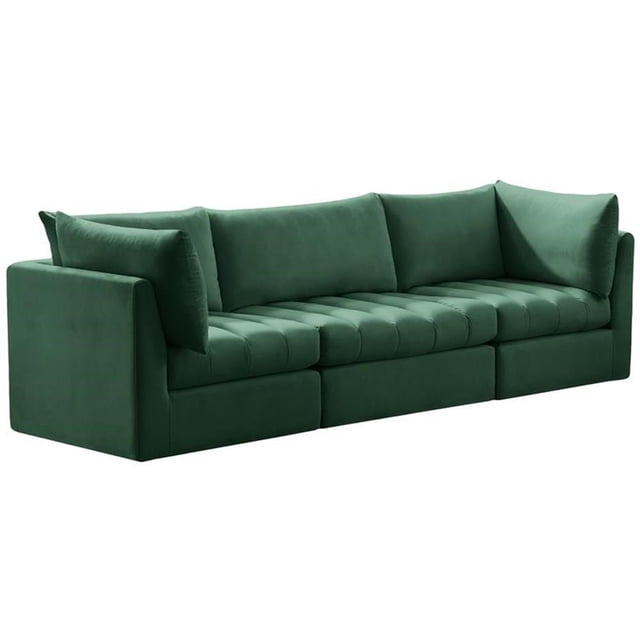 Meridian Furniture Jacob Sofa Modulaire en Velours Vert