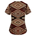 QWKLEAJ Scrub Tops Women Clearance Cute Ethnic Floral Print Short