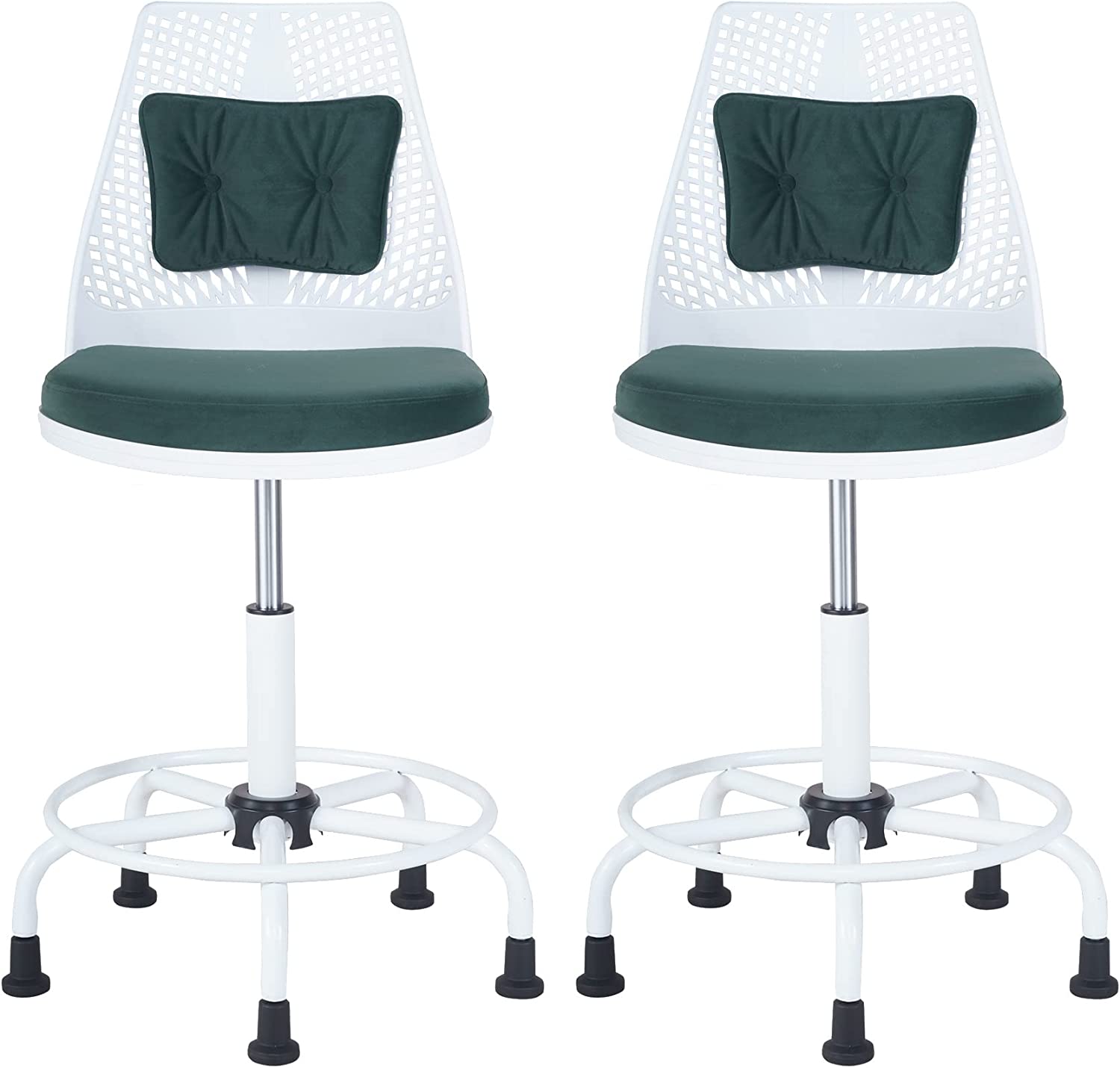 igo Bar Stools Set of 2,Adjustable Armless Swivel Counter Stool with