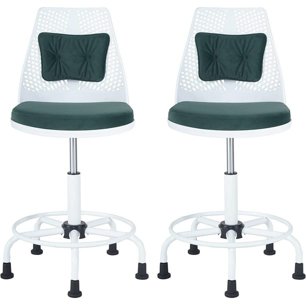 igo Bar Stools Set of 2,Adjustable Armless Swivel Counter Stool with