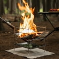 Mengzhiii Stainless Steel BBQ Grill Camping Portable Folding Fire Stove