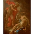thumbnail image 2 of Joseph Redl 12x14 Black Ornate Wood Framed Double Matted Museum Art Print Titled: Jupiter and Semele, 2 of 5