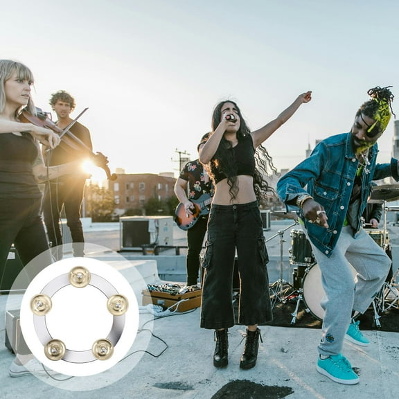 WHAMVOX Percussion Tambourine Drum Cymbal Stainless Steel Cymbal Replacement Accessories Mountable Cymbal Ching Rings For Drum Set Performance