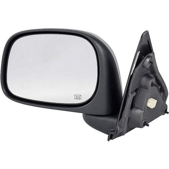 Left Driver Side Power Mirror - Textured Black - Late Design - Manual Folding - with Heated Glass - (without Tow Package) - Compatible with 2002 - 2010 Dodge Ram 1500 2003 2004 2005 2006 2007