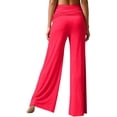thumbnail image 5 of WMTBSRSW Wide Leg Yoga Sweatpants for Women Flowy Ruched High Waisted Palazzo Trouserse Comfy Loose Casual Pants for Travel Summer Beach Vacation Outfits Red Medium, 5 of 5