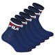 thumbnail image 1 of FILA Calcetines unisex, 6 Pares de Quarter - Calcetines cortos, Sport, Puño con Logo, uni Azul 43-46, 1 of 3