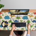 thumbnail image 4 of Long Mouse Pads for Desk,Colorful Dinosaurs Palm Pattern Desk Mats on Top Of Desks, Desk Mouse Pad Extra Large with 3mm Non-Slip Base and Stitched Edge for Gaming,Office,Work,Home 47.3"x23.6", 4 of 6