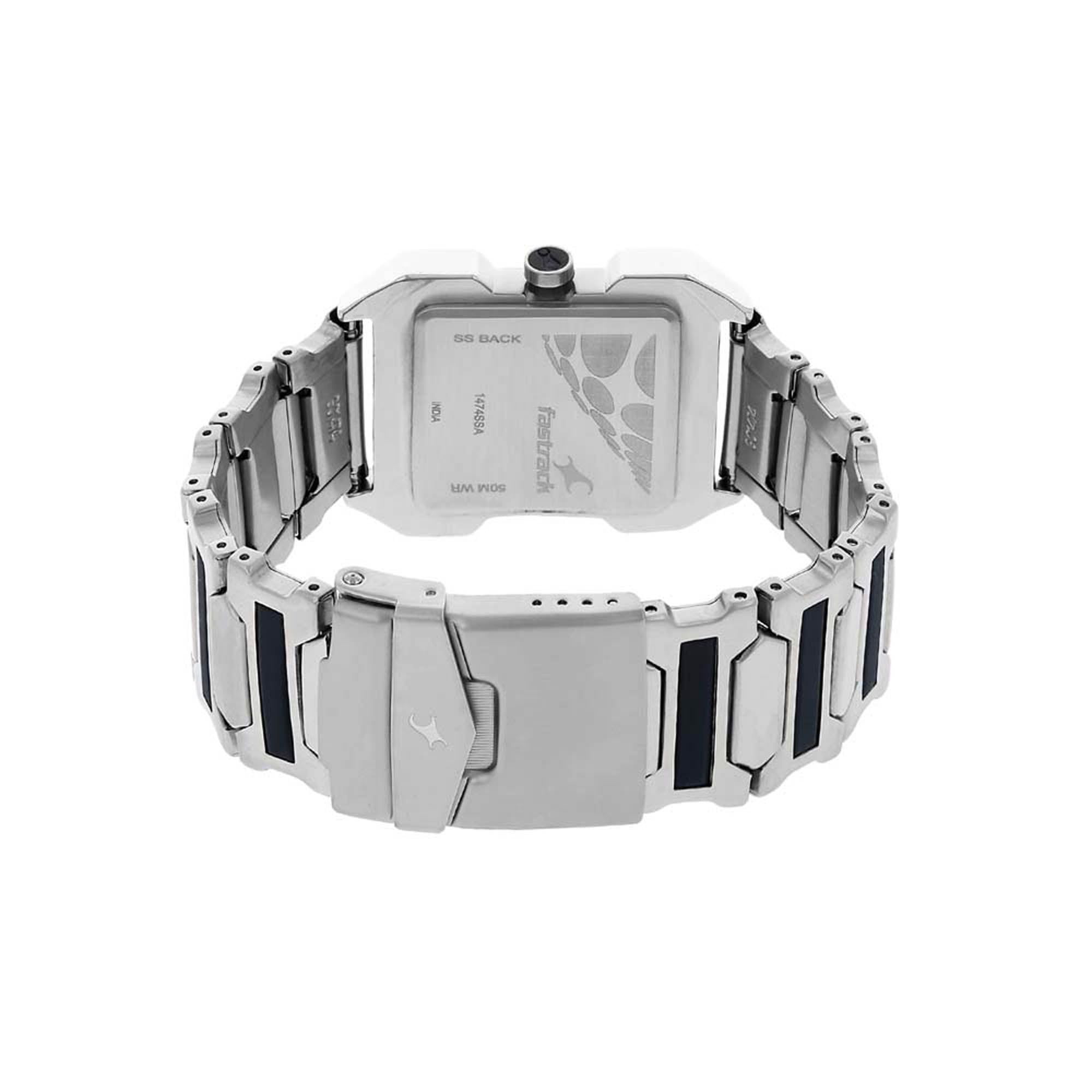 Fastrack Men s Silver Metal Strap Casual Watch Jordan Ubuy