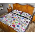 thumbnail image 4 of Dragonfly Color Flower Pattern Juego de Cama Edredón, 4 of 5