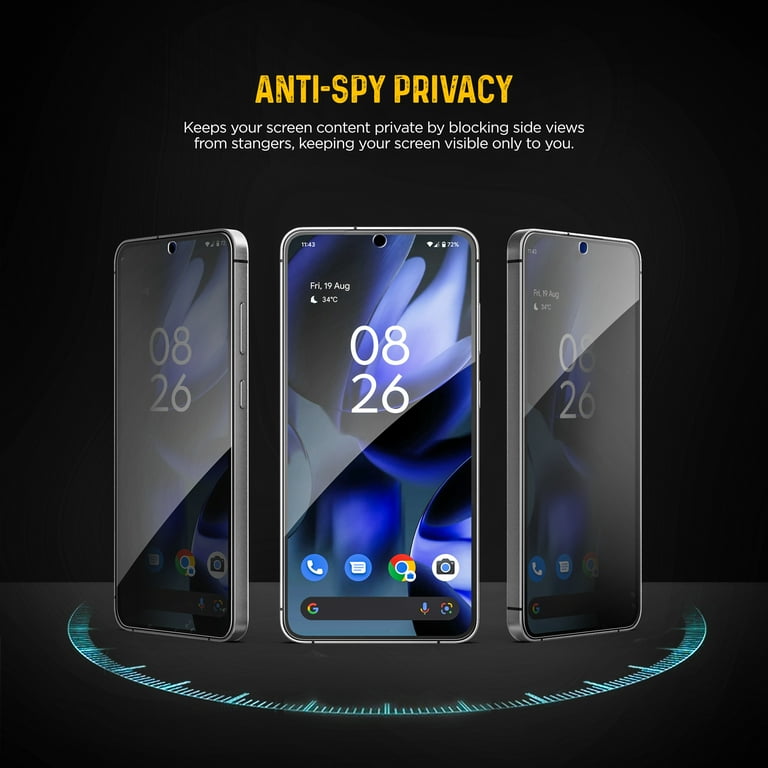 Jrkvniv Privacy Pellicola per Google Pixel 9a 5G Vetro Temperato Anti Spy Durezza 9H Vetrino Protettiva Anti-Graffio Senza Bolle Resistente Anti-Impronta Anti-Spia Protezione Schermo,2 Pezzi