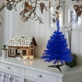 thumbnail image 3 of JeashCHAT Mini Christmas Tree Tabletop Christmas Tree 11.8" Artificial Desktop Xmas Tree for Indoor Office Home Christmas Party Holiday Decor, Blue, 3 of 7