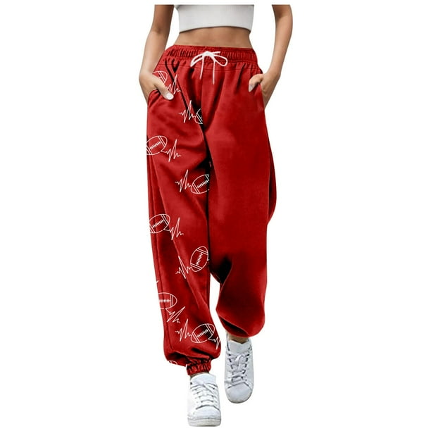 WILLBEST Pantalones Casuales de Mujer para Uso Diario: Joggers Holgados con Estampado de Halloween, Bolsillos y Cintura Alta con Cordón Ajustable. Sudadera Versátil para Otoño E Invierno. Extra Grande