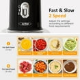 thumbnail image 4 of Sunvivi Electric Food Chopper, 4 in 1 Small Food Processor for Grinding Meat, Peeling Garlic & Juicing, 2 Speed Blender and Food Grinder Combo with 1.5L Glass Bowl & 2 Cups (0.4L+0.2L), Black, 4 of 8