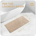 thumbnail image 6 of PABUBE Textured Khaki Microfiber Bathroom Rug, 20"x51", Soft and Absorbent Bathroom Mat, Non-Slip, Machine Washable, Quick Dry Floor Carpet for Shower or Tub, 6 of 7