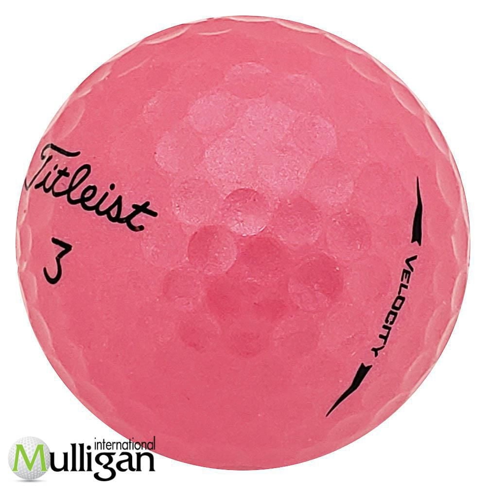Mulligan - 36 Titleist Velocity 4A Recycled Used Golf Balls, Pink