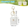 thumbnail image 2 of Uxcell PU Leather Handbag Keychain, Coin Purse Keychain Earphone Pouch Handbag Decoration White, 2 of 6