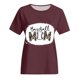 thumbnail image 5 of Mujeres Casual Béisbol Mamá Tie-dyed Impreso Manga corta Cuello redondo Pullover Blusa Camiseta Tops OAVQHLG3B Store lin121212, 5 of 5