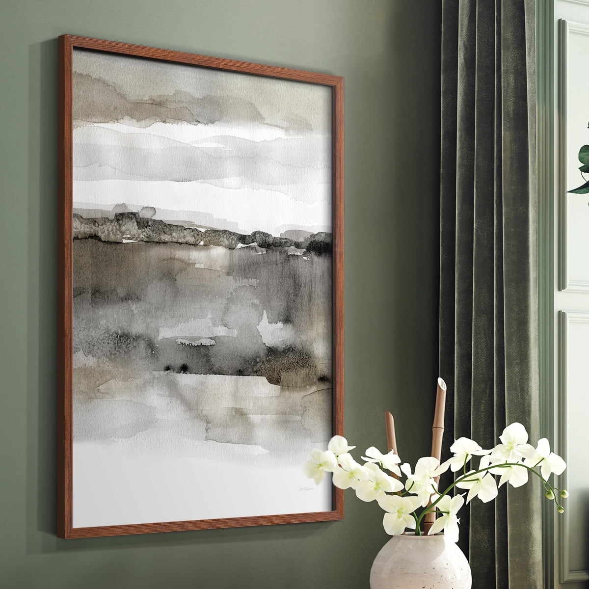 Neutral Harmony in Brown Solid Wood 8 x 10 Framed Print