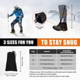 thumbnail image 4 of Cubierta para nieve, protector impermeable y resistente a desgarros, calentadores de piernos para esquí y exteriores para protección de Pies con color gris, adecuado para, 4 of 7